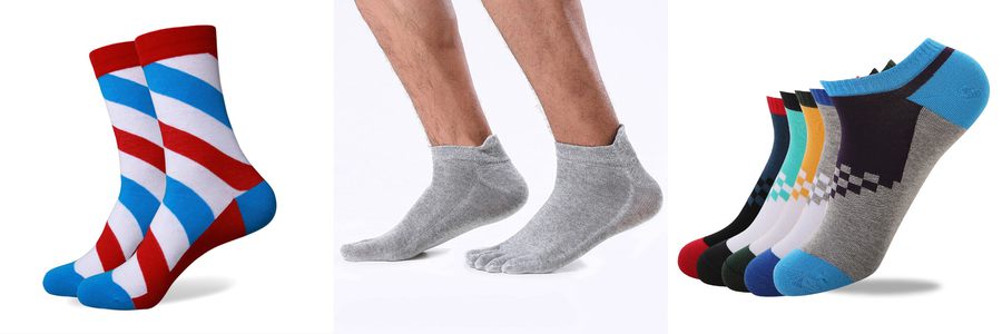 mens colored ankle socks